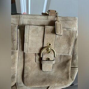 Coach large Soho bag Tan suede